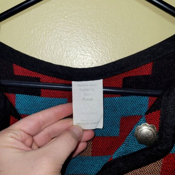 Navajo Spirit Red Rug Dress XL - Picture 4 of 8